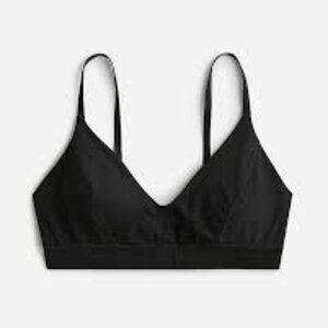 J.Crew CloudStretch V-Neck Sports Bra – NWT – XL – Black - 0124